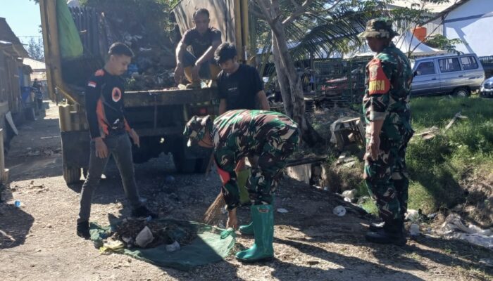 HUT TNI Ke-80, Kodim Kolaka Ajak Semua Elemen Wujudkan Pasar Raya Mekongga Bersih Dan Nyaman