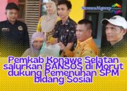 Pemkab Konawe Selatan Salurkan Bantuan Sosial di Moramo Utara, Dukung Pemenuhan Standar Pelayanan Minimal Bidang Sosial