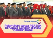 Pelantikan tanpa PERTEK 111 Kepala Sekolah di kota Kendari batal.