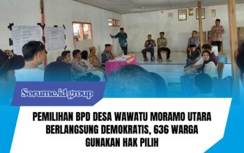 PEMILIHAN BPD DESA WAWATU MORAMO UTARA BERLANGSUNG DEMOKRATIS 636 WARGA GUNAKAN HAK PILIH.
